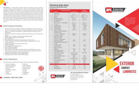 Hpl Exterior Cladding Panel Thickness Mm Mm Mm At Rs