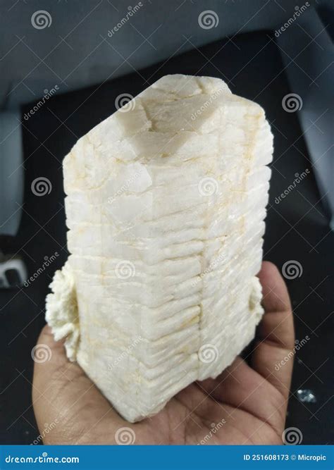 Microcline Feldspar Crystal with Albite Mineral Specimen Stock Image