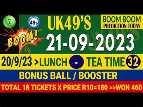 Uk S Prediction For Today Uk Lunchtime And Teatime Bonus