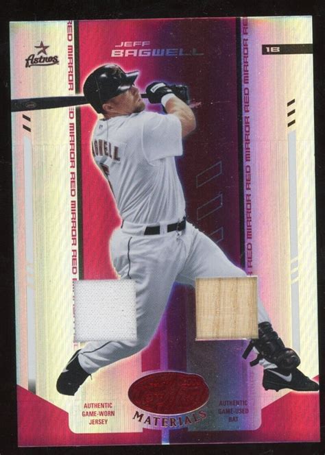 Jeff Bagwell Leaf Certified Bat Patch Relic Serial D Houston