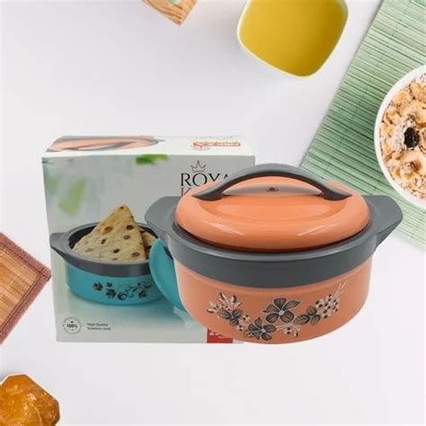 Casserole Box For Food Searving Inner Steel Insulated Casserole Hot Pot Flowers Printed Chapati