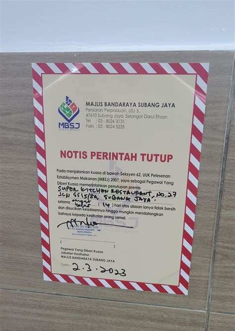 The restaurant I was eating at got shut down right as our food arrived