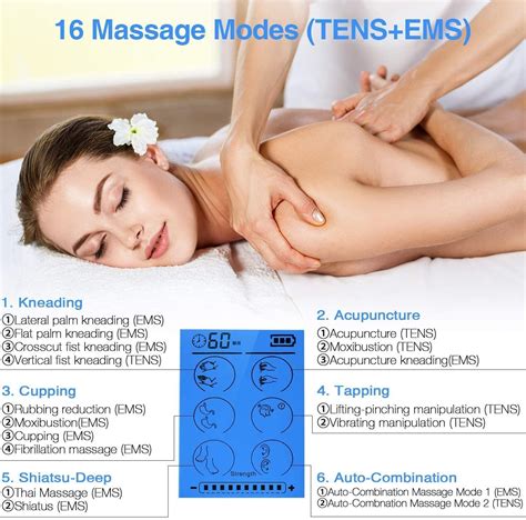 TEC Bean 24Modes TENS Unit Muscle Stimulator With 8 Electrode Pads