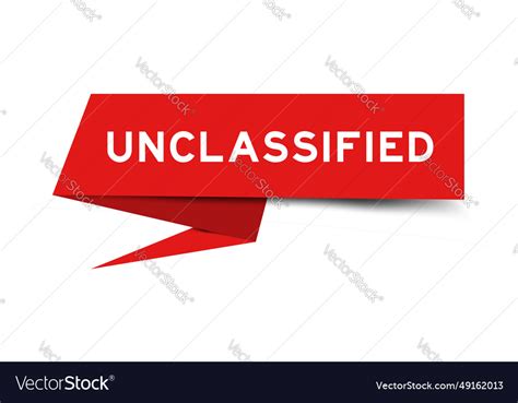 Red Color Speech Banner With Word Unclassified Vector Image