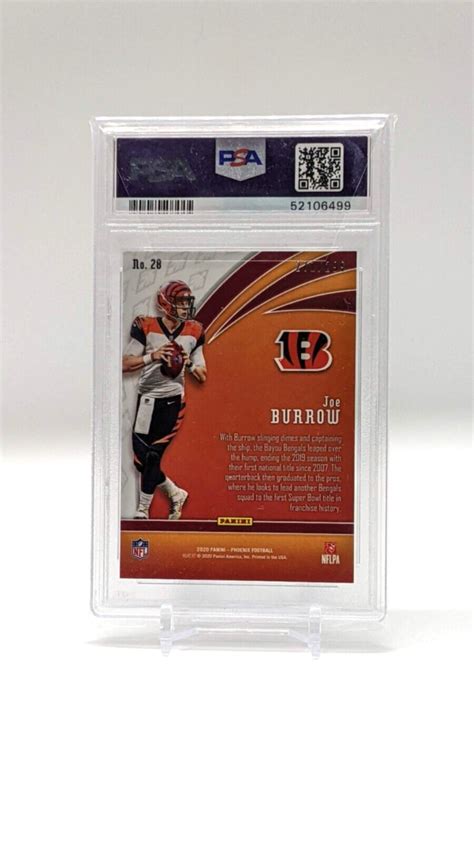 Joe Burrow Rc Panini Phoenix Flame Throwers Red Rookie Holo