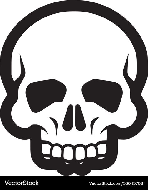 Skulls Minimalist And Simple Silhouette Vector Image