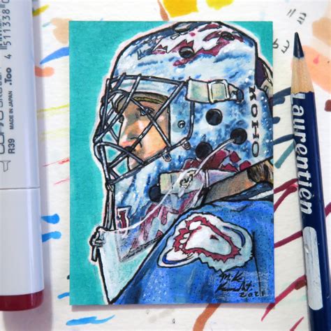 I drew Patrick Roy on the Avs (This was my favourite mask design of his ...