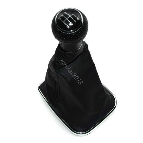 Speed Gear Shift Knob Gaitor Boot Manual Black For Vw Golf Mk Mk