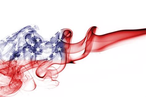 America Usa National Smoke Flag Stock Photo Image Of American