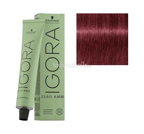 Schwarzkopf Tinte Igora Zero Amm Sin Amoniaco Rubio Oscuro Rojo