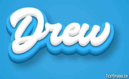Drew Text Effect and Logo Design Name 