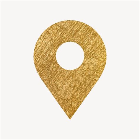 Location pin icon, gold illustration | Free Icons - rawpixel