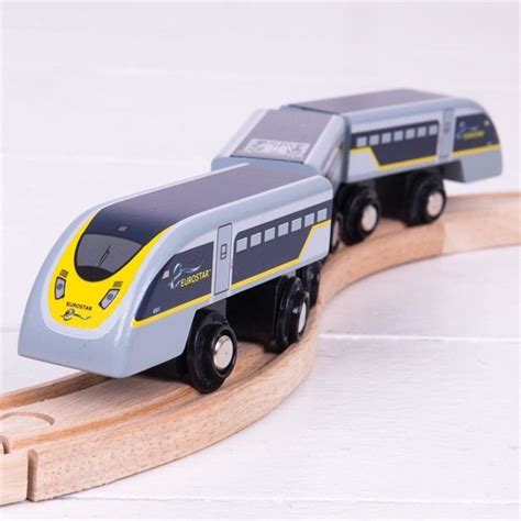 Kolejka Z Drewna Eurostar Bigjigs Rail Zabawki Pociągi Drewniane