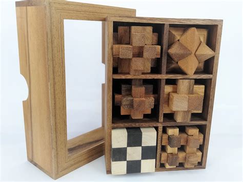 6 Puzzles In 1 Wooden Box Puzzling Puzzles