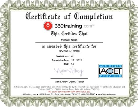 Hazmat Training Certificate Template – williamson-ga.us