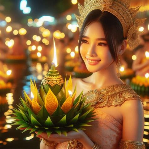 Premium Photo Loy Krathong Festival In Thailand