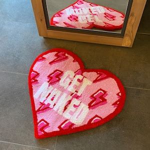 Y2K Get Naked Fluffy Tufted Rug Y2K Trend Lightning 100 Handmade Etsy