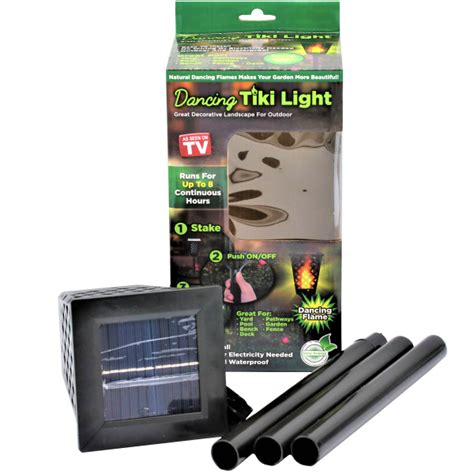 Meh: 4-Pack: Dancing Flame TIKI Torches with Solar Charging LED Lights