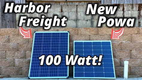 Harbor Freight Vs Newpowa 100 Watt Solar Panel Youtube