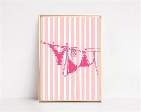 Dopaprint UNFRAMED PAPER POSTER Beach Wall Art Bikini Print Girly Beach