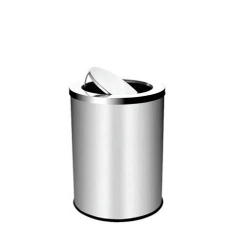 Silver Kg X Inch Office Stainless Steel Swing Dustbin At Best