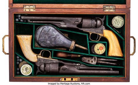 Cased Pair Of Colt Model 1860 Army Percussion Revolvers Total