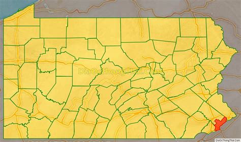 Map of Philadelphia County, Pennsylvania - Thong Thai Real