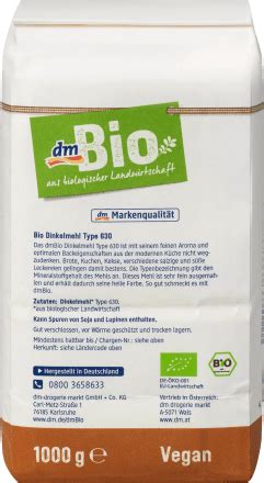 dmBio Mehl Dinkel Type 630 1000 g dauerhaft günstig online kaufen