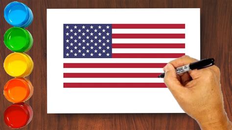 Drawing USA Flag Step By Step The American Flag United State Of