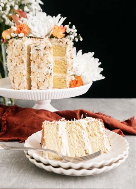 Almond Coconut Layer Cake Heathers Home Bakery