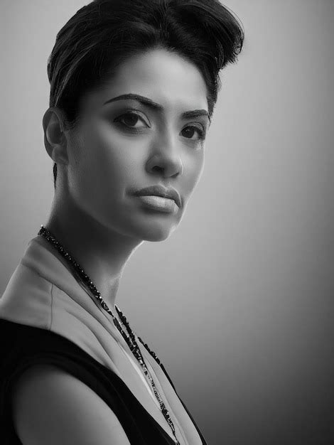 Premium AI Image Pencil Drawing Of Powerful Latina Woman