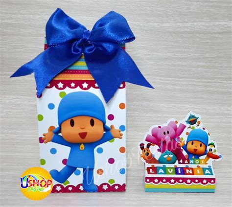 Kit Caixa Milk E Porta Bis Pocoyo Ushop Festas Oficial Elo