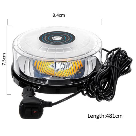 Promo 64led 12 24V Super Bright Auto Bulat Beacon Darurat Strobo