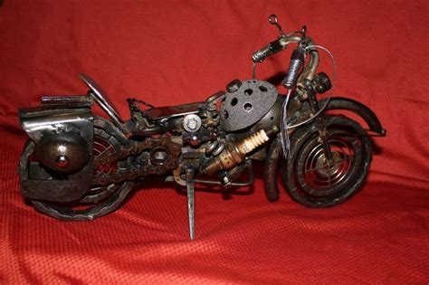 Recycled Metal Motorcycle Made By Jim Lakey Of The Art Of Recycling