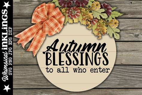 Autumn Blessings-Fall Sign SVG