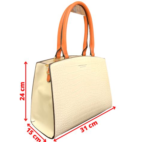 Bolsa Textura Croco Al A De M O E Transversal Leite Off Floren A