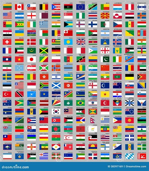 216 Drapeaux Du Monde Illustration De Vecteur Illustration Du