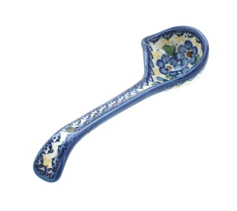 Blue Rose Polish Pottery Daisy Surprise Gravy Ladle Ebay