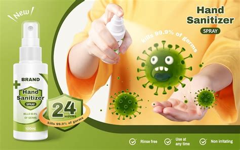 Premium Vector Ad Template Of Hand Sanitizer Spray