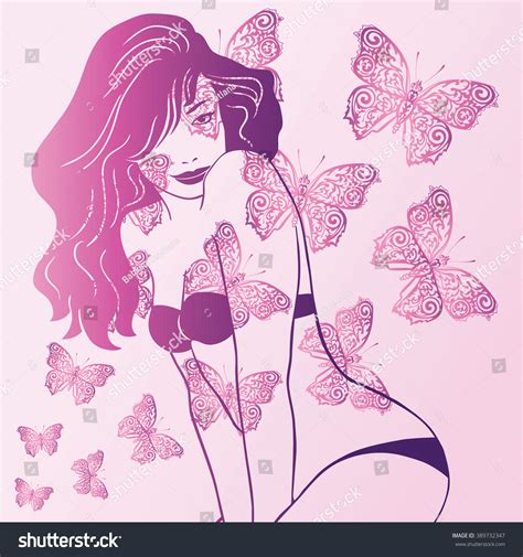 Silhouette Beautiful Sexy Girl Bikini Long 스톡 벡터 로열티 프리 Shutterstock