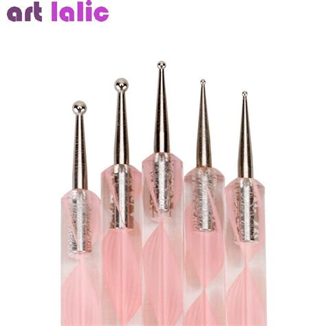 Pcs Way Nail Art Silicone Tip Pen Brushes Dotting Tools Marbleizing