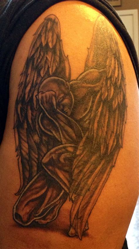 Kneeling Angel Tattoos Portrait Tattoo Ink