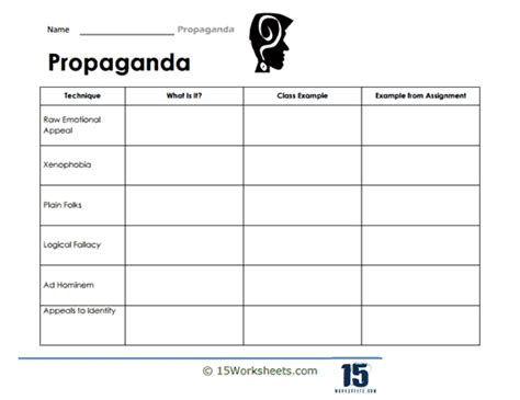 Propaganda Worksheets - 15 Worksheets.com