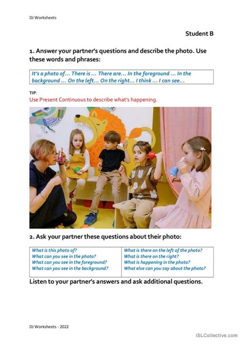 Describe The Photo General Gramm English Esl Worksheets Pdf Doc