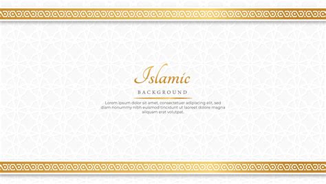 white islamic background with gold list 6077560 Vector Art at Vecteezy