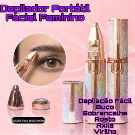 Depilador Aparador Feminino Facial Pelos Sobrancelhas Nariz Pesco O