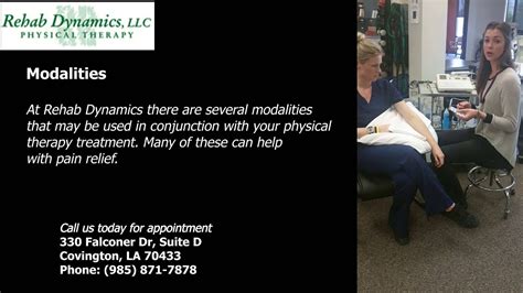 Modalities Used At Rehab Dynamics Physical Therapy Youtube