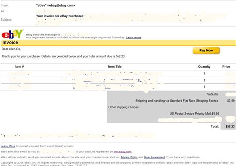 Ebay Invoice Template | invoice example