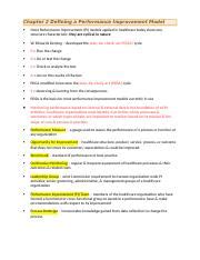 Chapter Defining A Performance Improvement Model Docx Chapter