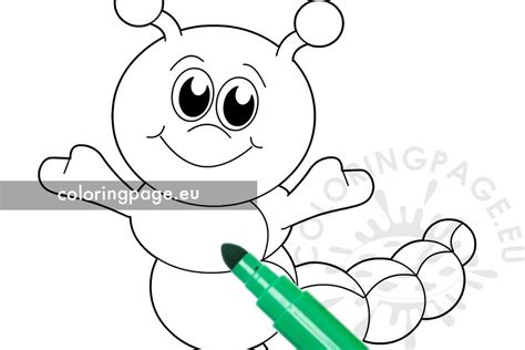 Cute Caterpillar Coloring Page Coloring Page